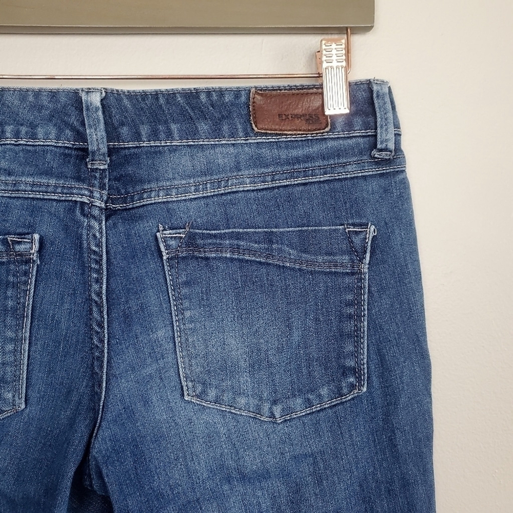 Express 6 Vintage Low Rise Skinny Medium Wash Jegging stretch Jeans Y2K - Picture 13 of 15